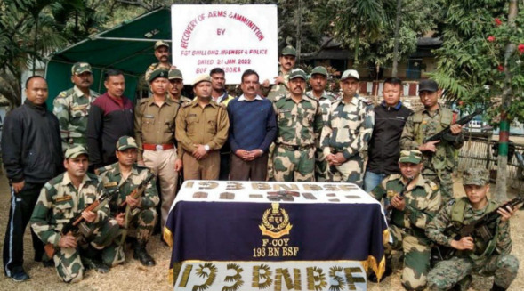 Huge cache of arms, ammunitions recovered from South West Khasi Hills