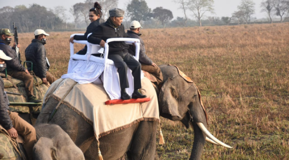 Kovind takes elephant ride in Kaziranga National Park