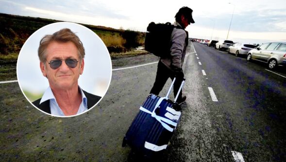 Hollywood star Sean Penn leaves war-torn Ukraine on foot