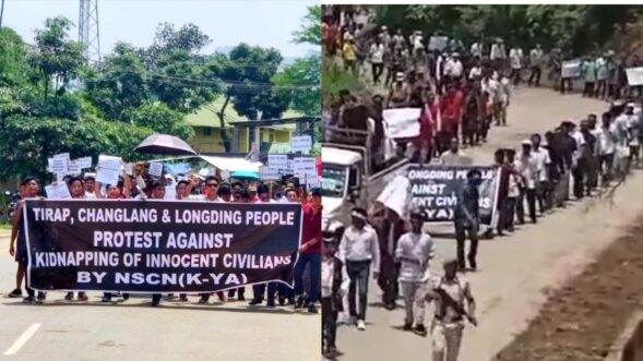 Massive protest in Arunachal against atrocities by NSCN(K-YA)