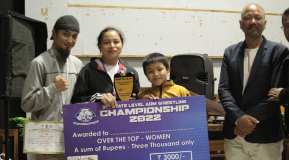 Banbatjuban Khongwir, Magret Pathaw emerge champions in Armwrestling State Championship