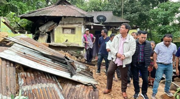 CM takes stock of landslide-hit areas in Mawsynram; Central team to visit