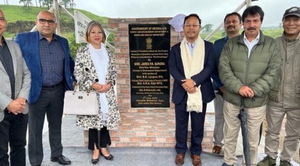 James Sangma lays foundation stone for restoration of Kyrhuhkhla, Lunar rivers