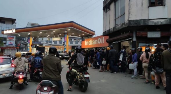 Panic buying of petrol, diesel in Aizawl over fears of shortage