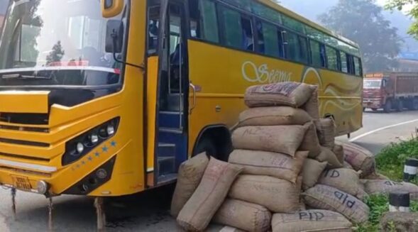 Byrnihat Police seize 90 sacks of Areca nuts from 2 buses