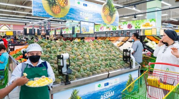 Cachar’s organic pineapples get in-store promotion show in Dubai