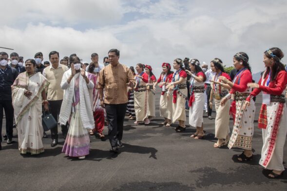 Draupadi Murmu arrives in Arunachal Pradesh; seeks support for her Presidential candidature