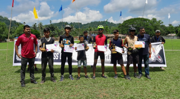 Off-road cycling challenge, U-15 race held at NGH’s Resubelpara