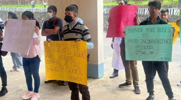 KSU holds protest demanding appointment of local Pro-VC at NEHU