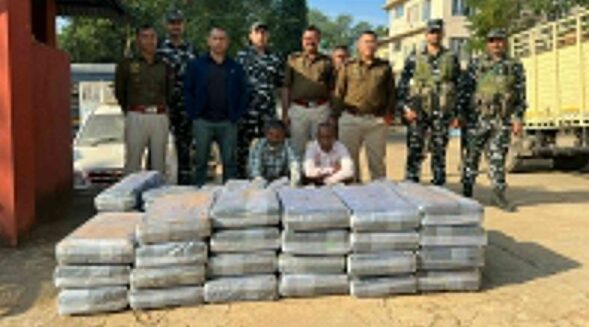 Four quintals of ganja recovered in Khatkhati, 2 held