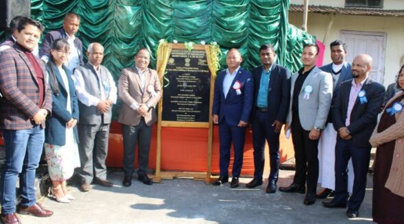 Hamletson Dohling lays foundation stone for Mawkynrew C&RD Block Office building