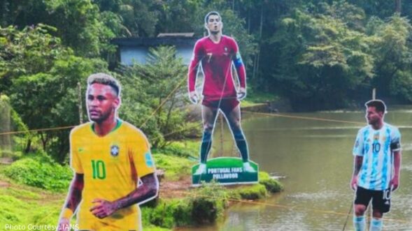 In football-crazy Kerala, Qatar ruler’s cut-out raised alongside Messi, Neymar Jr and Ronaldo