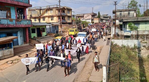 Peaceful march against coke factories held in East Jaintia Hills