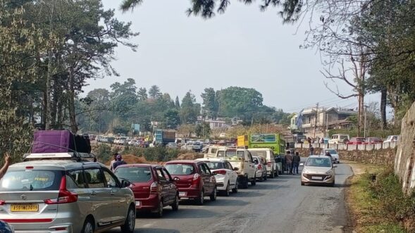 Trapped in gridlock: Upper Shillong residents endure endless commute nightmare
