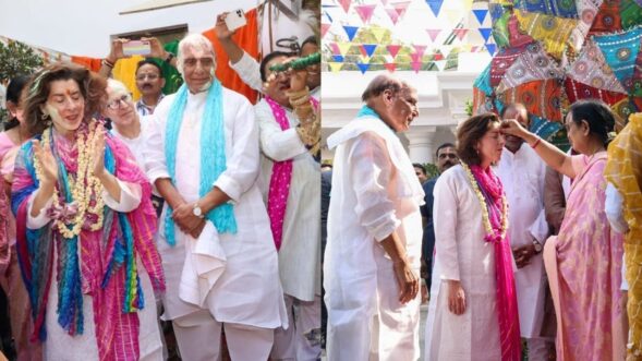 US Secretary of commerce, Ministers attend Holi celebrations at Rajnath’s residence