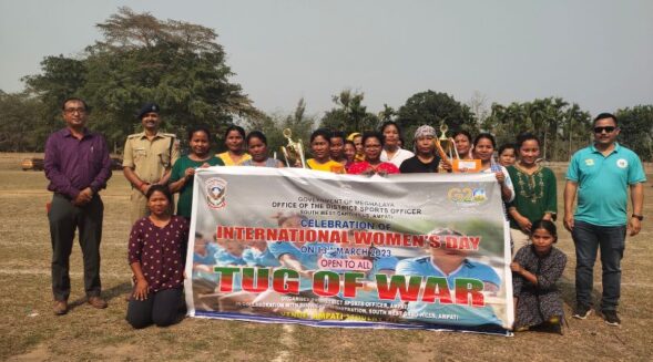 Adugre womenfolk emerge champions of tug of war competition at Ampati