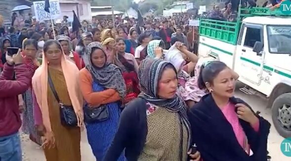 Villagers hit streets in protest against murder of Pynkhreh Surong 