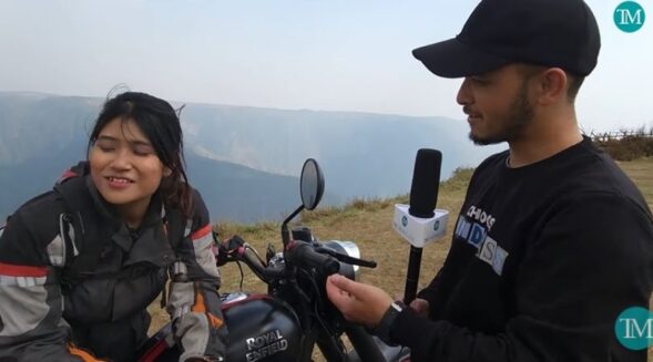 WATCH | Solo woman rider from Manipur reaches Shillong to spread awareness on cancer