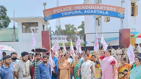 Protests in Tripura against kidnap and gang-rape of college girl, one held