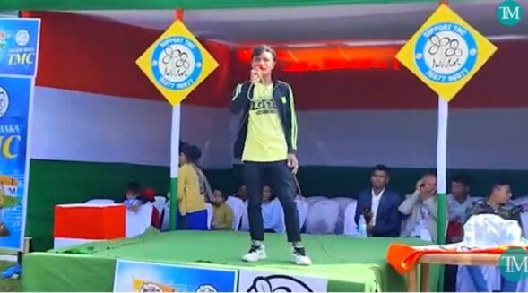 WATCH | Youtuber ‘Madiang’ entertains crowd at TMC poll campaign in Sohiong