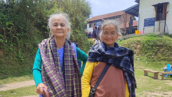Sohiong Polls: Elderly siblings walk hand-in-hand to polling station