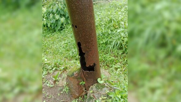 JNC lodges complaint on rusty pole to MePDCL