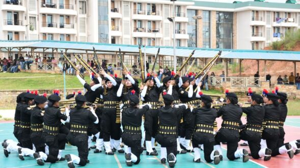 Female cops deliver silent drill performance at IIM