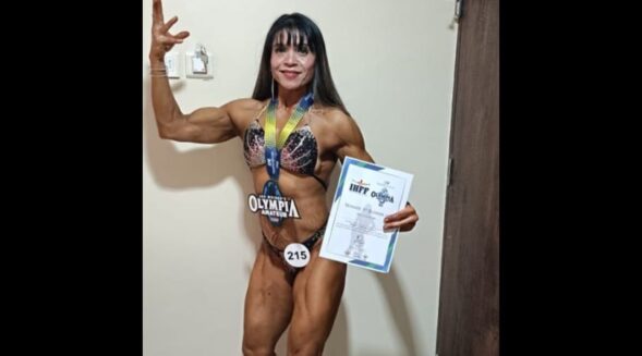 State woman wins bronze medal at Amateur Olympia India 2023