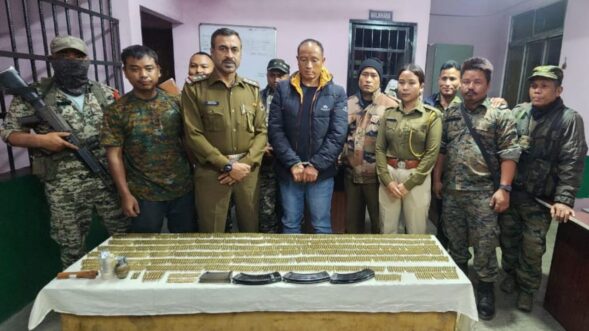 Ri Bhoi police seize 1052 AK-47 rounds, deer Antlers, wild boar jaw and Govt. seals