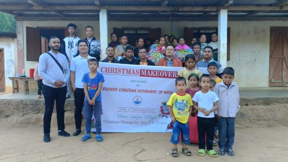 SCMI spreads Christmas cheer, donates blankets to 19 families of Sohkpu village