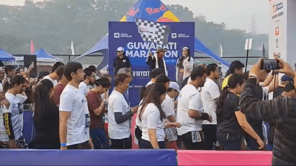 Hundreds of athletes take part in 21km Guwahati Marathon to promote fitness and well-being
