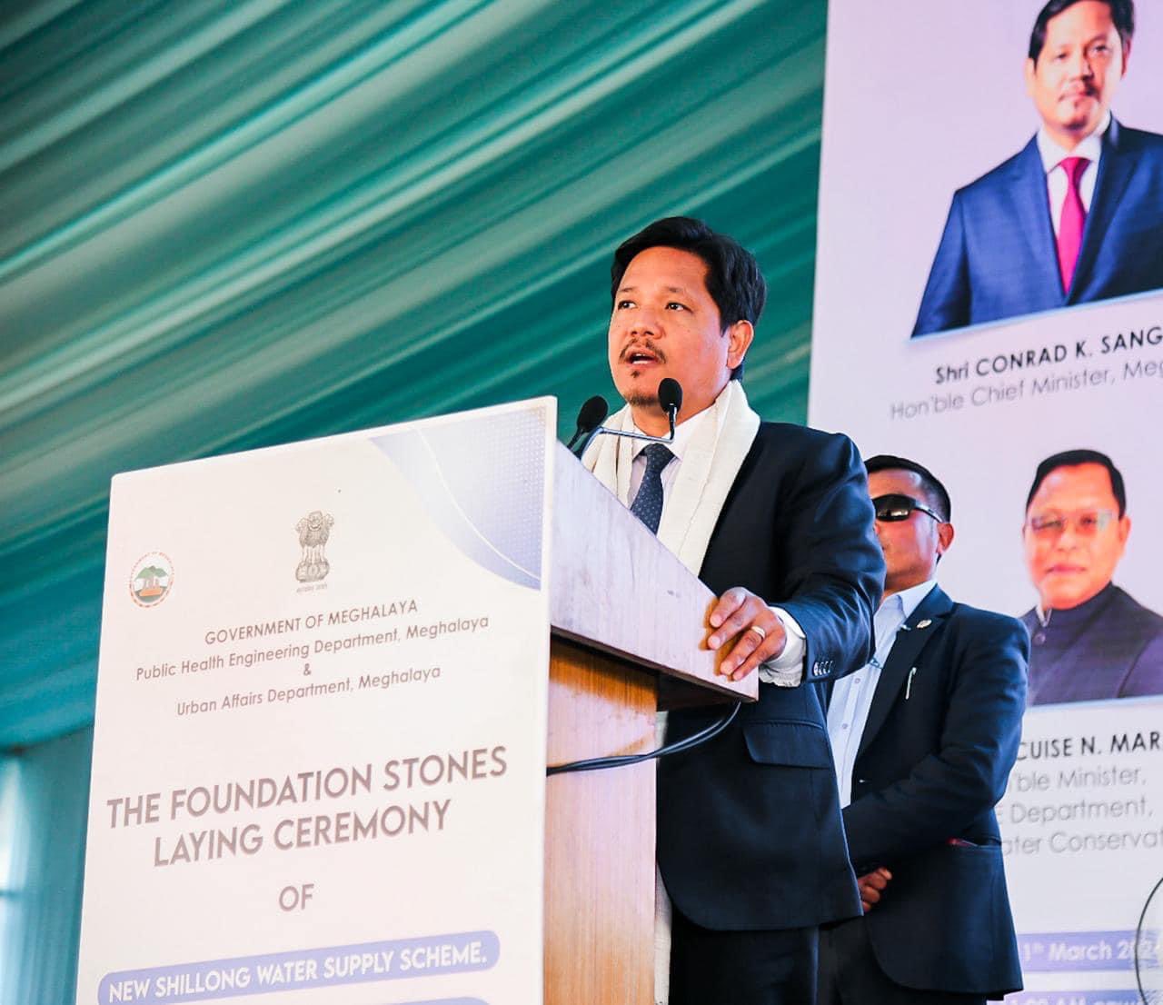 Foundation for New Shillong water scheme among 3 projects laid by CM