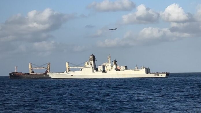 Indian Navy forced Somali pirates to surrender; Successfully rescues merchant vessel
