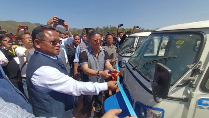 Waste collection E-Vehicles given for village committees across Garo Hills