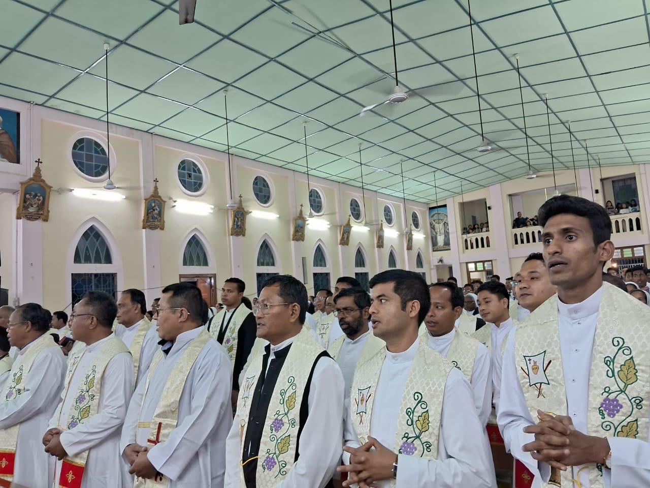 Chrism Mass celebrated in Tura by Catholic priests