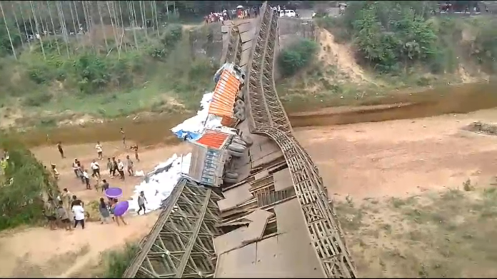 Garo Hills bridge collapses to weight of sugar