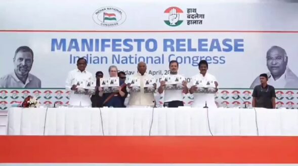 Congress releases election manifesto “Nyay Patra” for Lok Sabha 2024